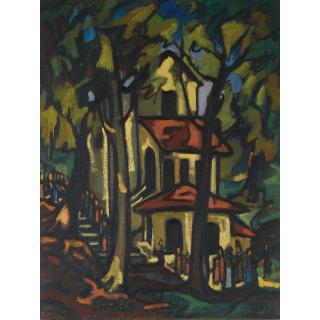 Arthur Segal - Prozession (Madonna Della Fontana) (Procession, Madonna Of The Fountain)