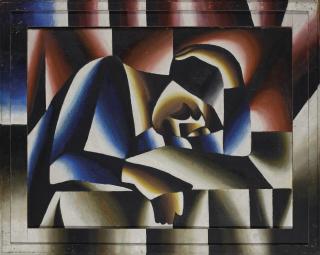 Arthur Segal - Schlafende Frau