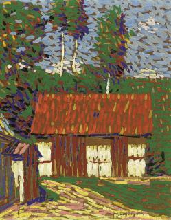 Arthur Segal - The red roof