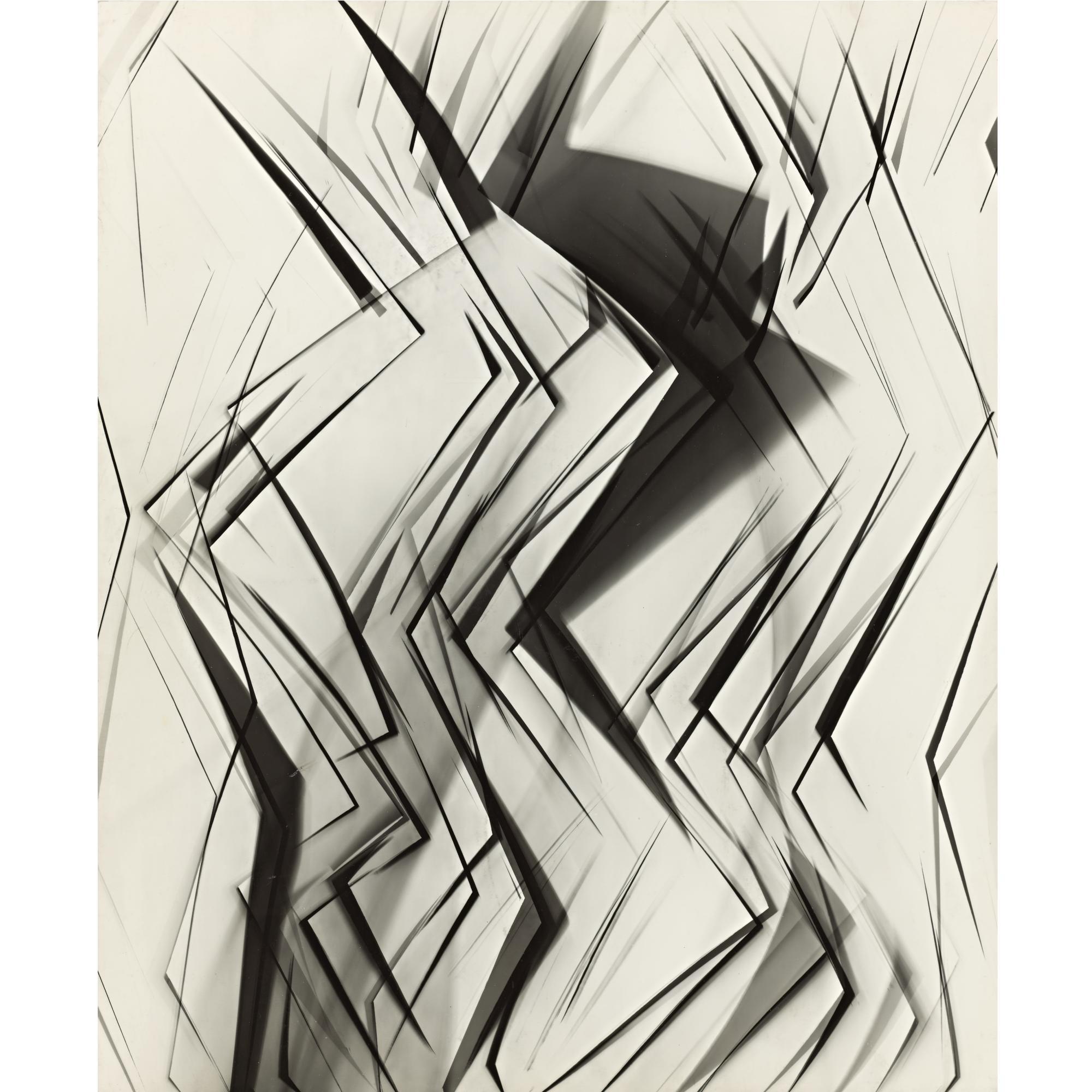 Arthur Siegel - Photogram (Zig Zags, Shadows)