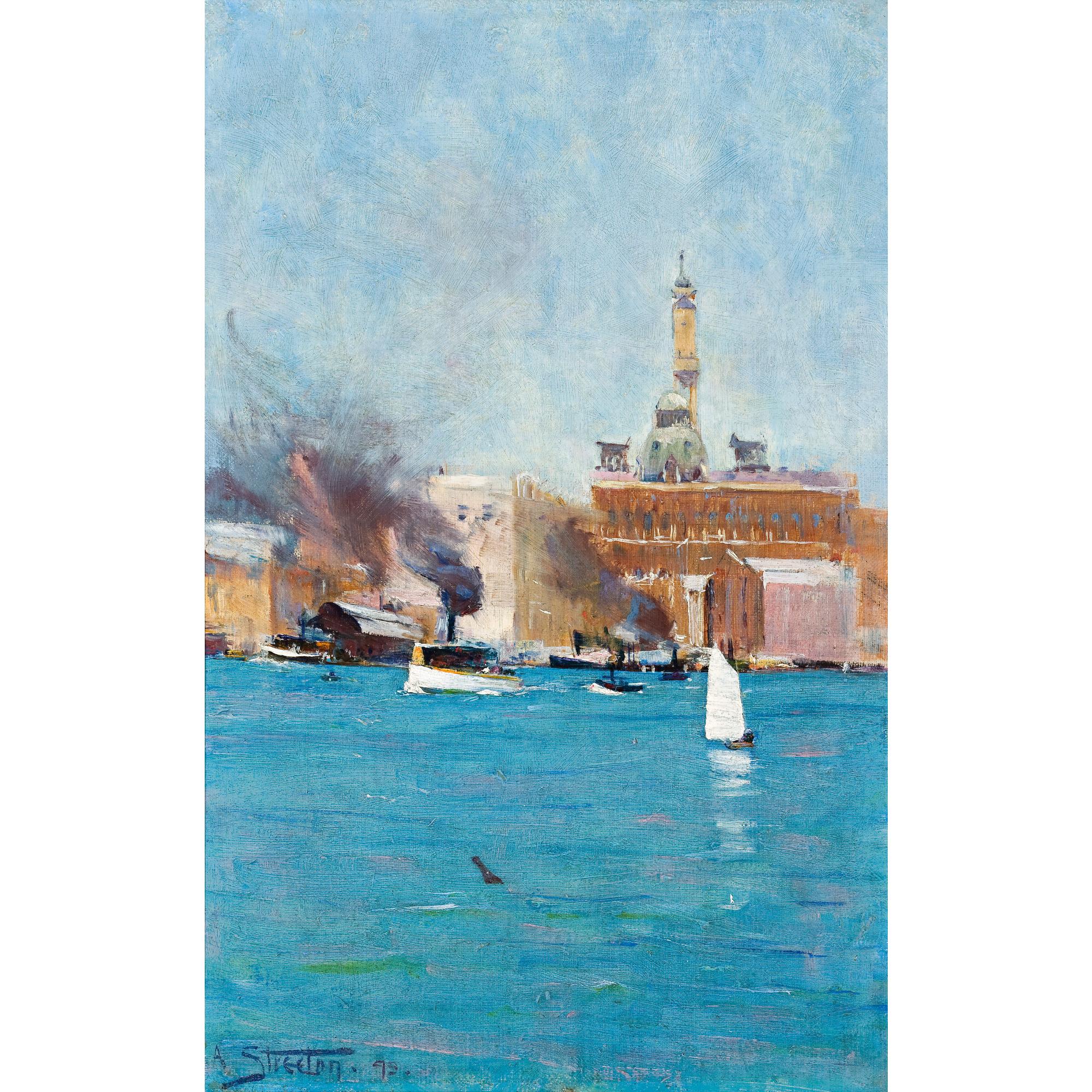 Arthur Streeton - Australian Circular Quay, Sydney Harbour