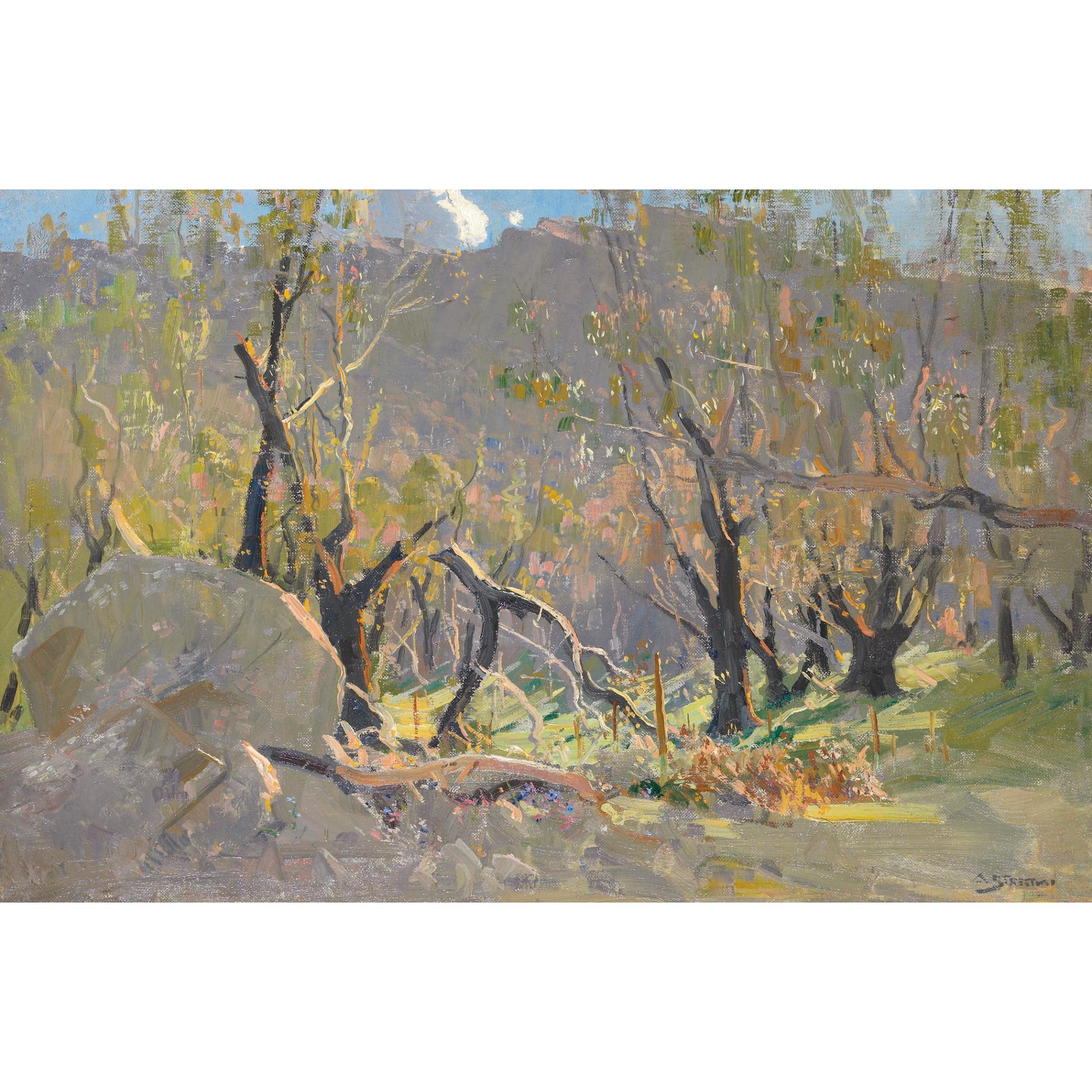 Arthur Streeton - Australian Grampians Landscape