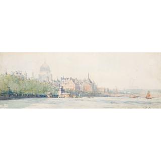 Arthur Streeton - Australian St Paul\'S And The Thames With Blackfriar\'S Bridge