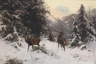 Arthur Thiele - Falscher Wind: Hirsche Im Winter
