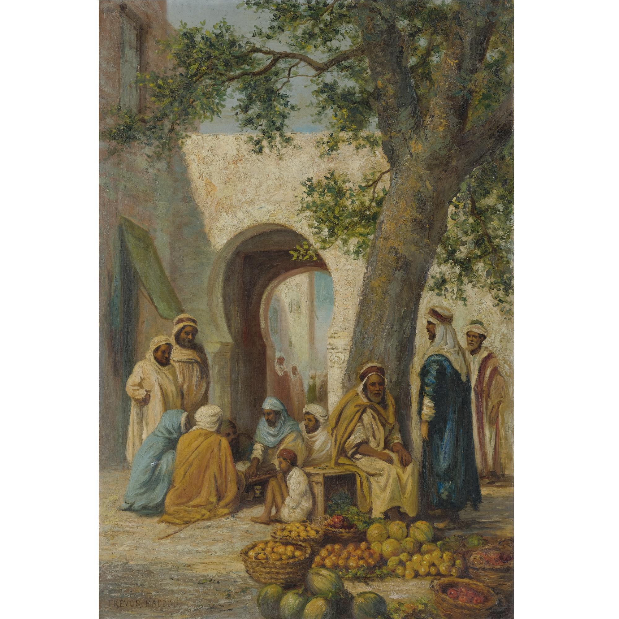 Arthur Trevor Haddon R.B.A. - British Fruit Market In Algeria