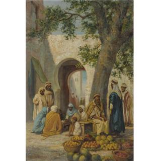 Arthur Trevor Haddon R.B.A. - British Fruit Market In Algeria