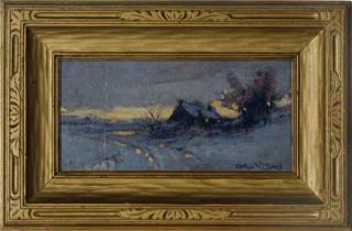 Arthur Vidal Diehl - A winter\'s sunset