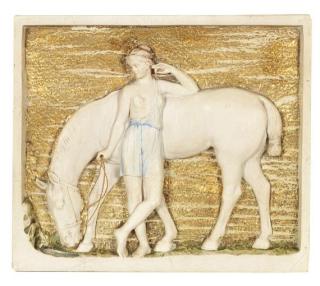 Arthur Volkmann - Amazone, ihr Ross tränkend