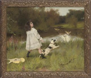 Arthur Wardle, R.I., R.B.C. - Chasing the ducks