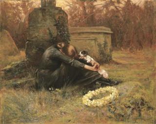 Arthur Wardle - A comforting Friend in her Moment of Grief