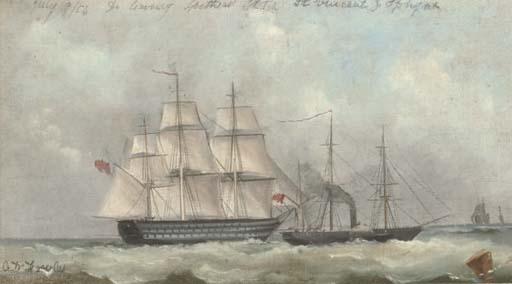 Arthur Wellington Fowles - Leaving Spithead