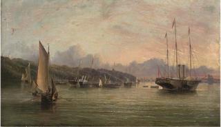 Arthur Wellington Fowles - The Flotilla of Royal Yachts Lying In Osborne Bay Prior To Queen Victoria\'S Departure For France In August, 1855