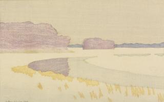 Arthur Wesley Dow - Bend Of A River (Sunset)