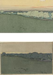 Arthur Wesley Dow - [Untitled]; And New Snow