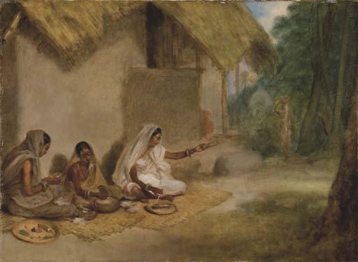 Arthur William Devis - Femmes en train de filer