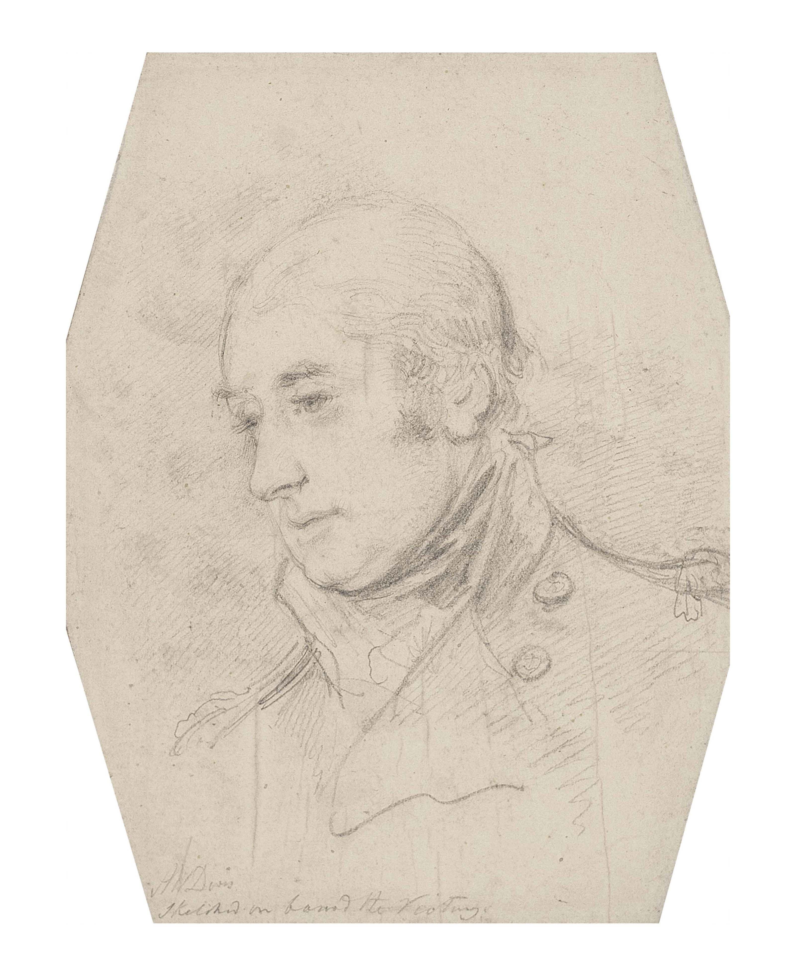 Arthur William Devis - Portrait study of Captain Sir Thomas Hardy for \'The Death of Lord Nelson\'