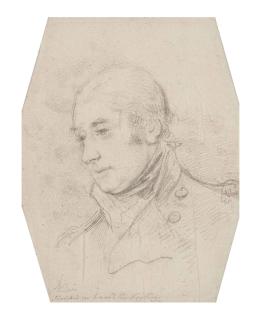 Arthur William Devis - Portrait study of Captain Sir Thomas Hardy for \'The Death of Lord Nelson\'