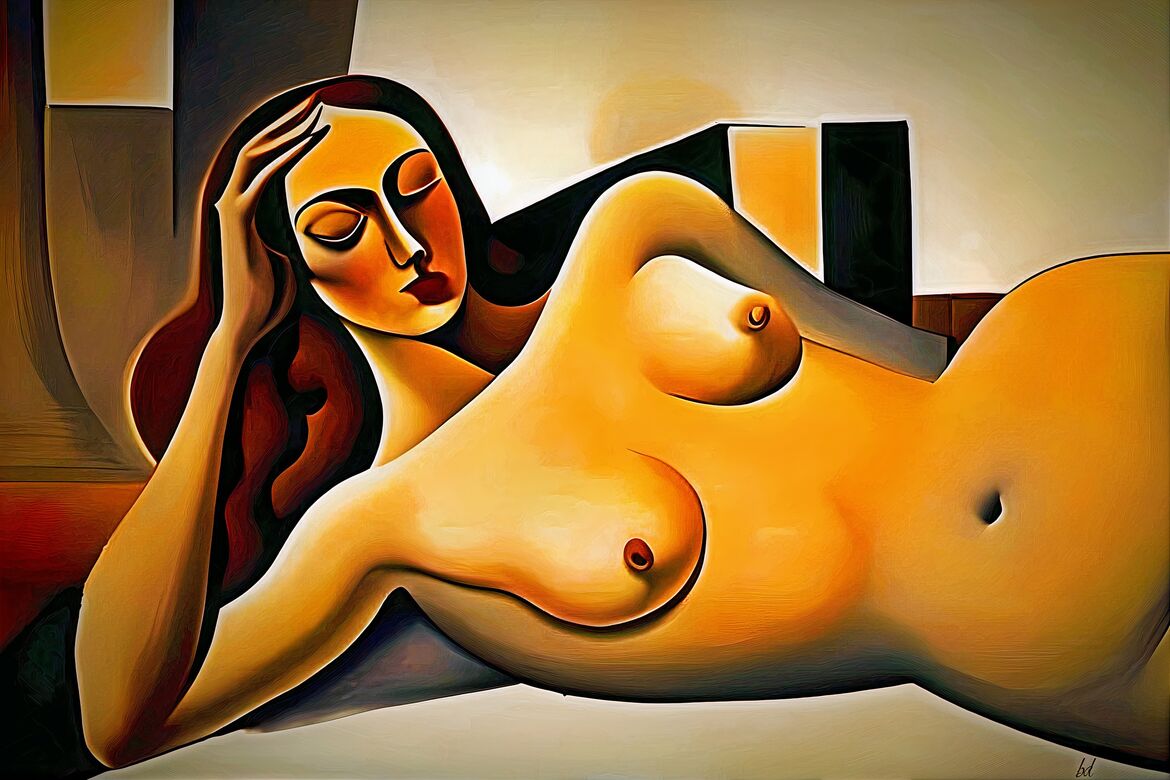 Bela Valog - Female Nude (detail)