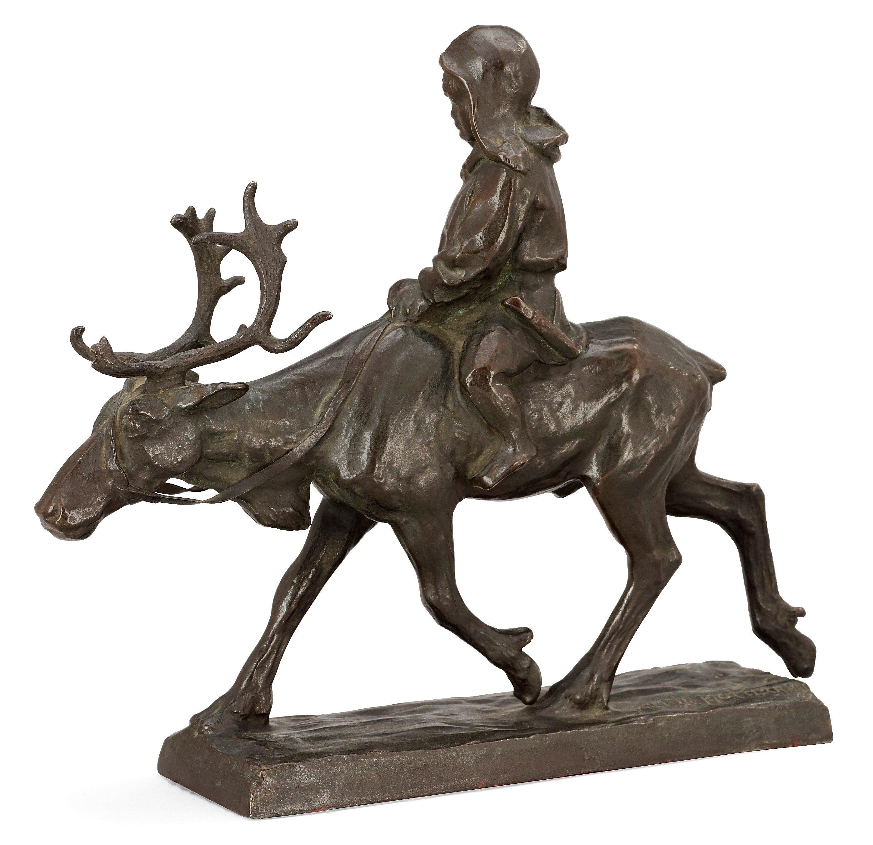 Artur Hoffmann - Young boy and a reindeer
