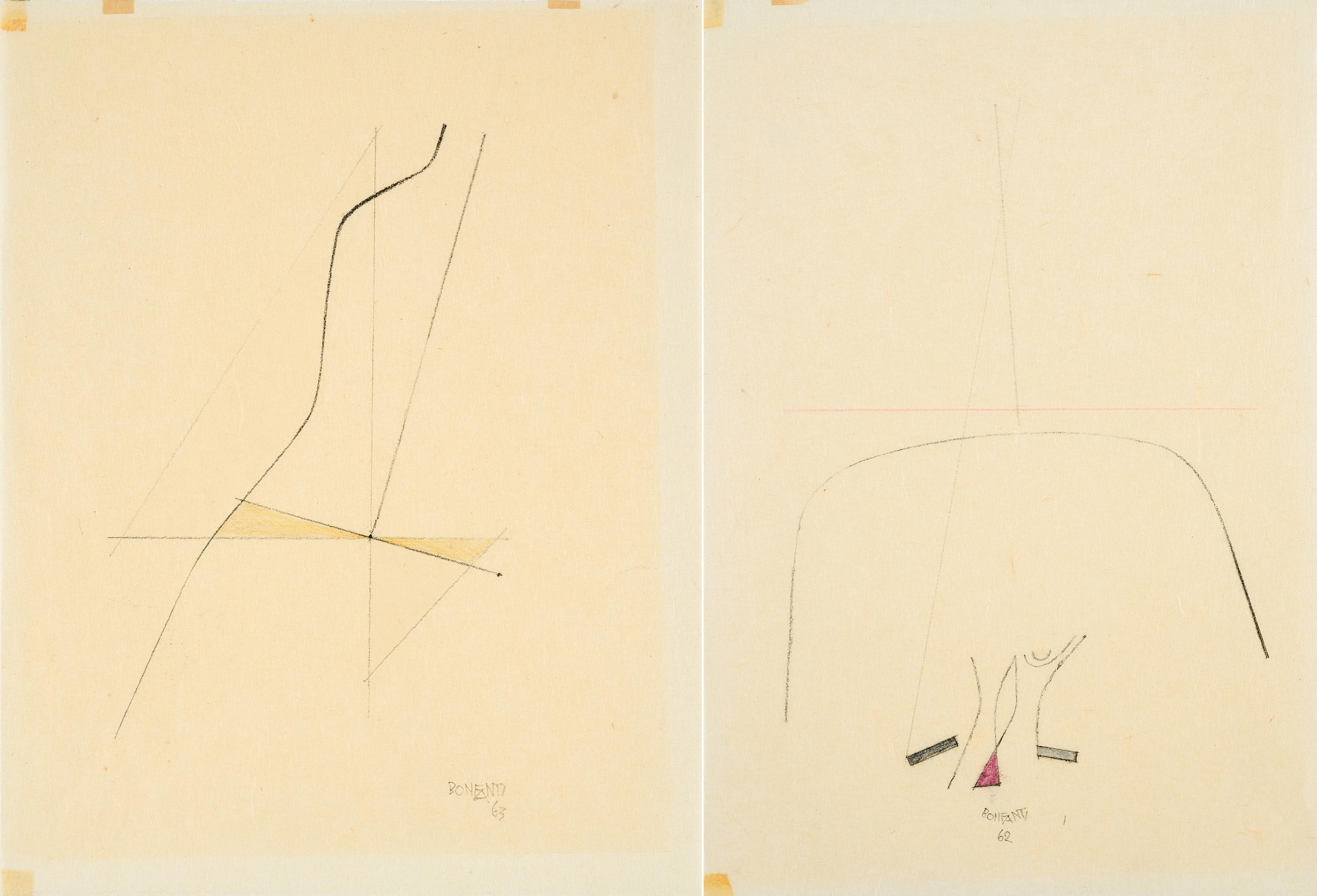 Arturo Bonfanti - Konvolut von 2 Zeichnungen.