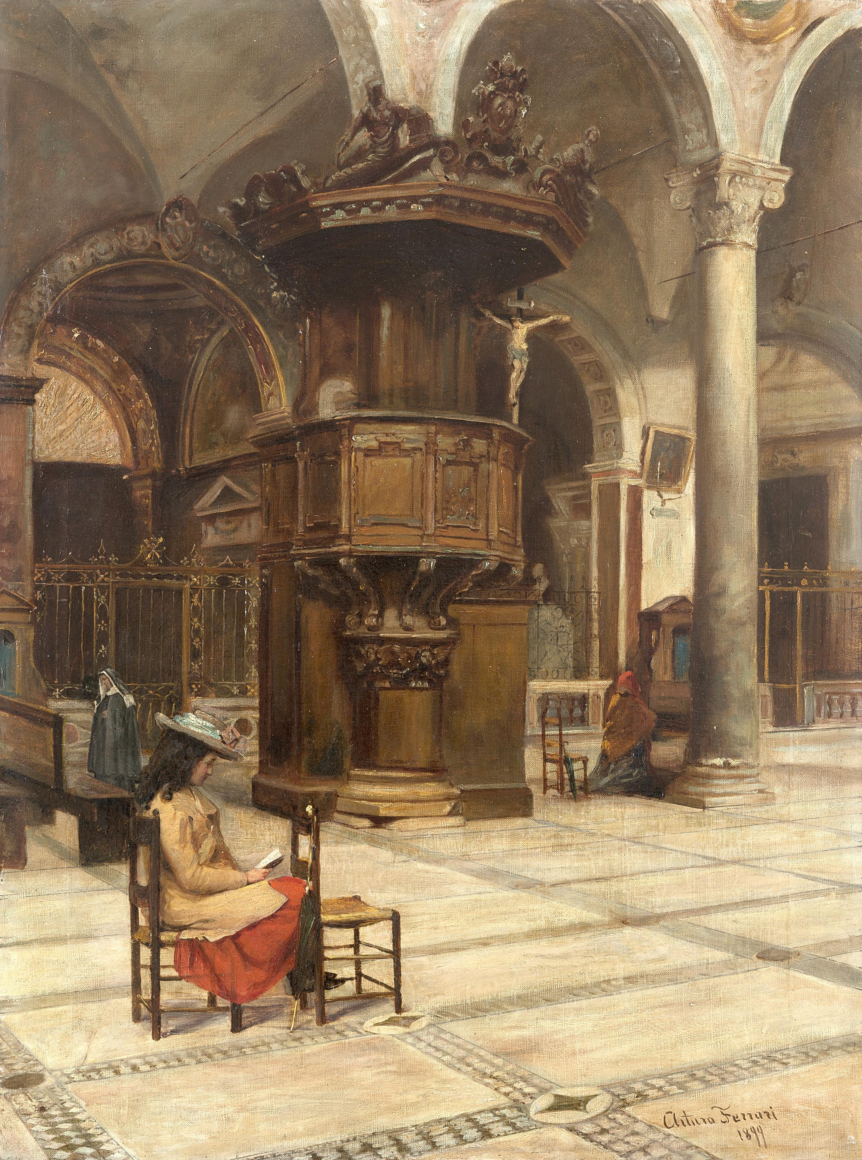 Arturo Ferrari - Interno del Duomo di Monza