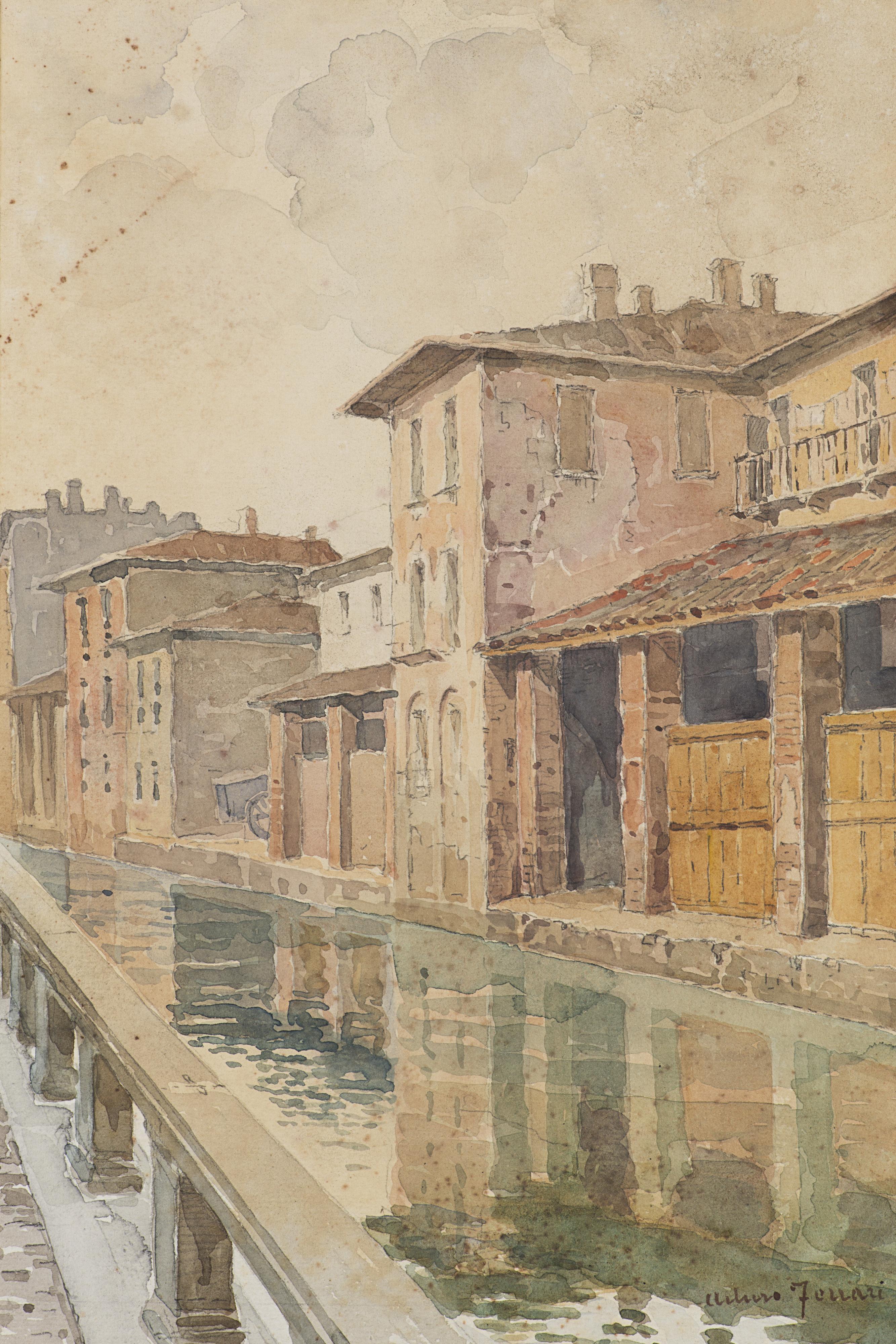 Arturo Ferrari - Lungo il Naviglio di Santa Sofia (Naviglio interno)