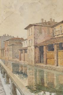 Arturo Ferrari - Lungo il Naviglio di Santa Sofia (Naviglio interno)