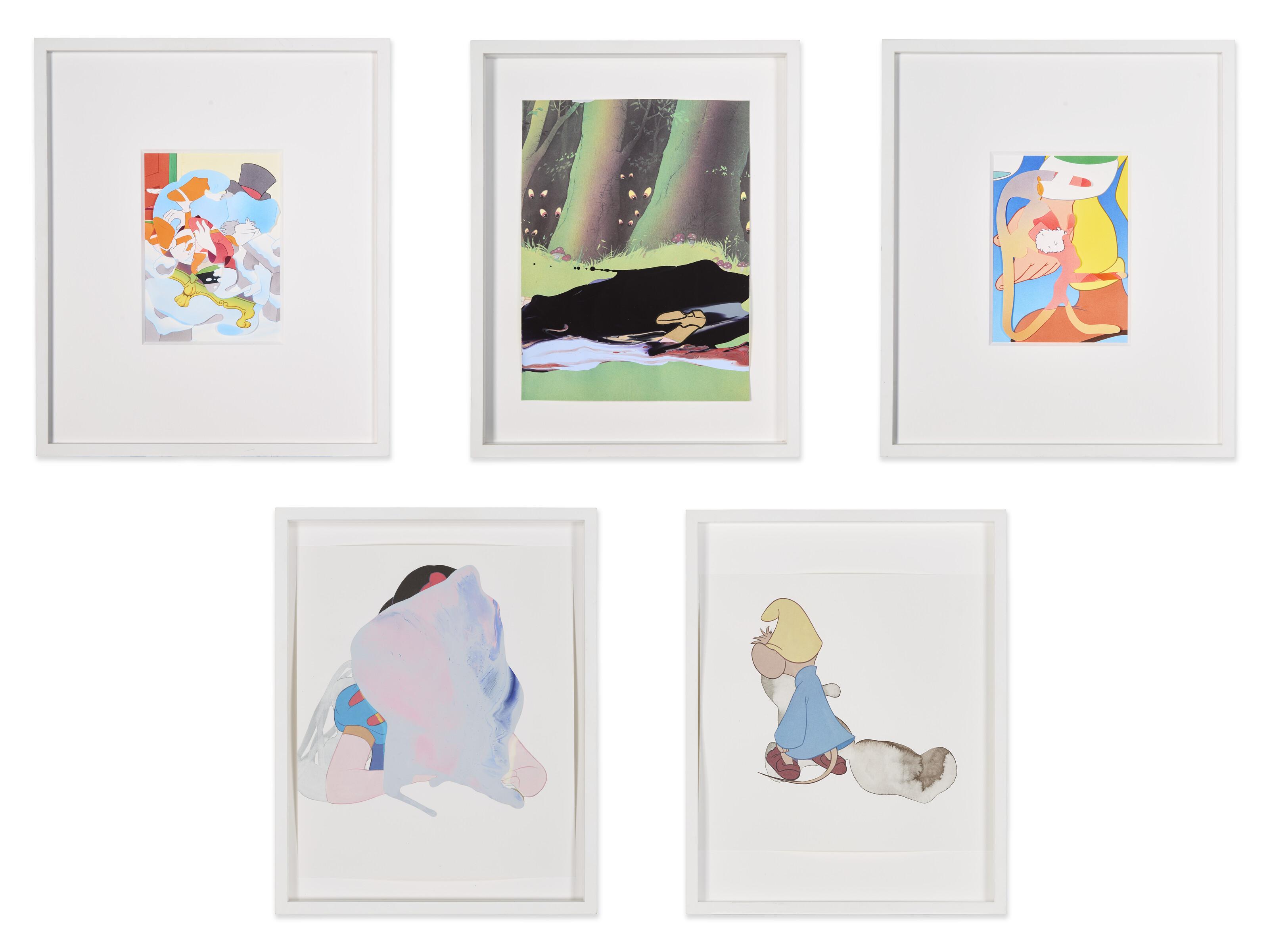 Arturo Herrera - Untitled; Untitled; Untitled; Untitled; Untitled [Five Works]