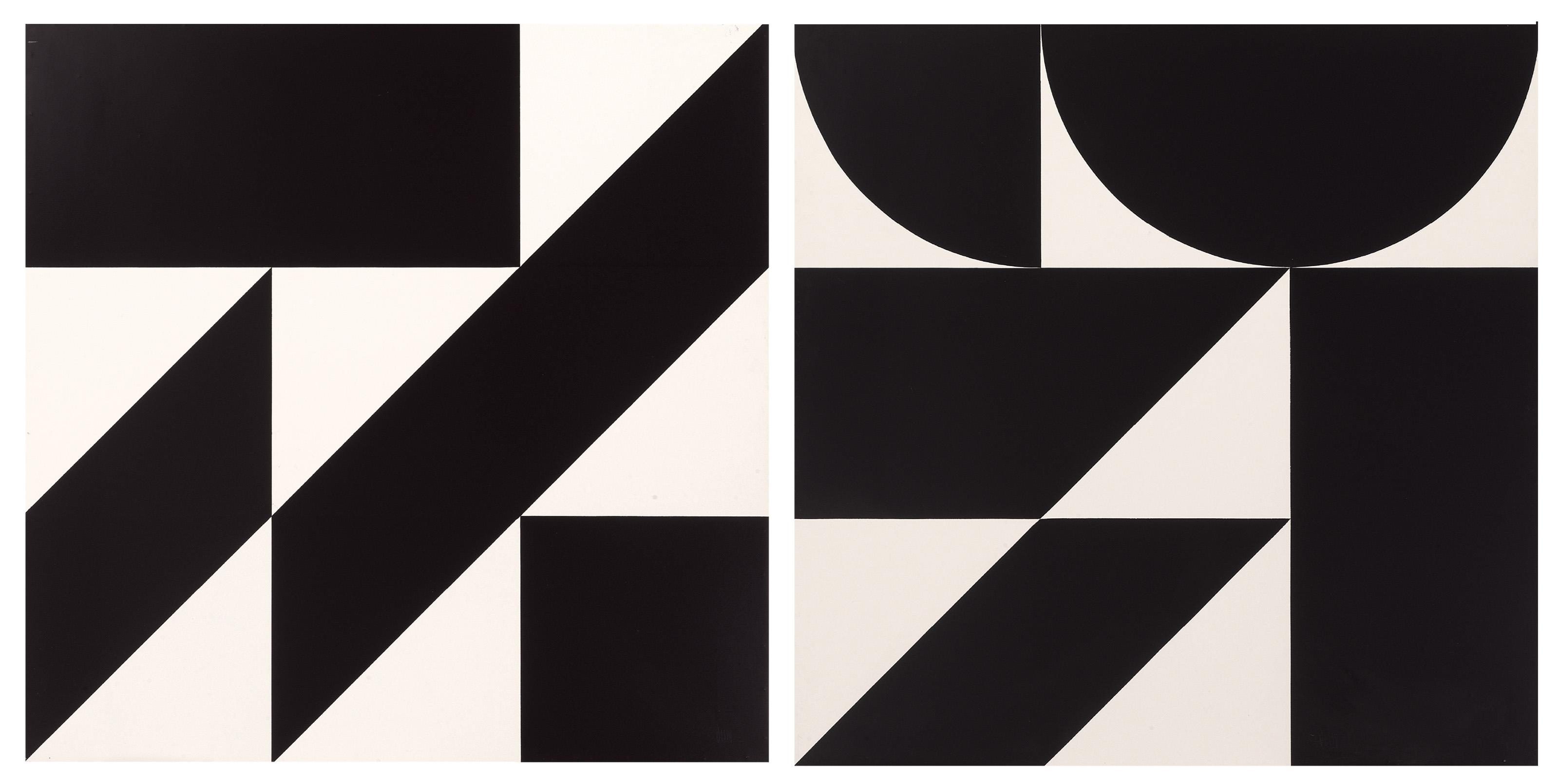 Arturo Luz - Black Forms On White Space