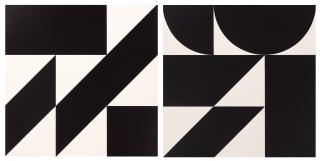 Arturo Luz - Black Forms On White Space