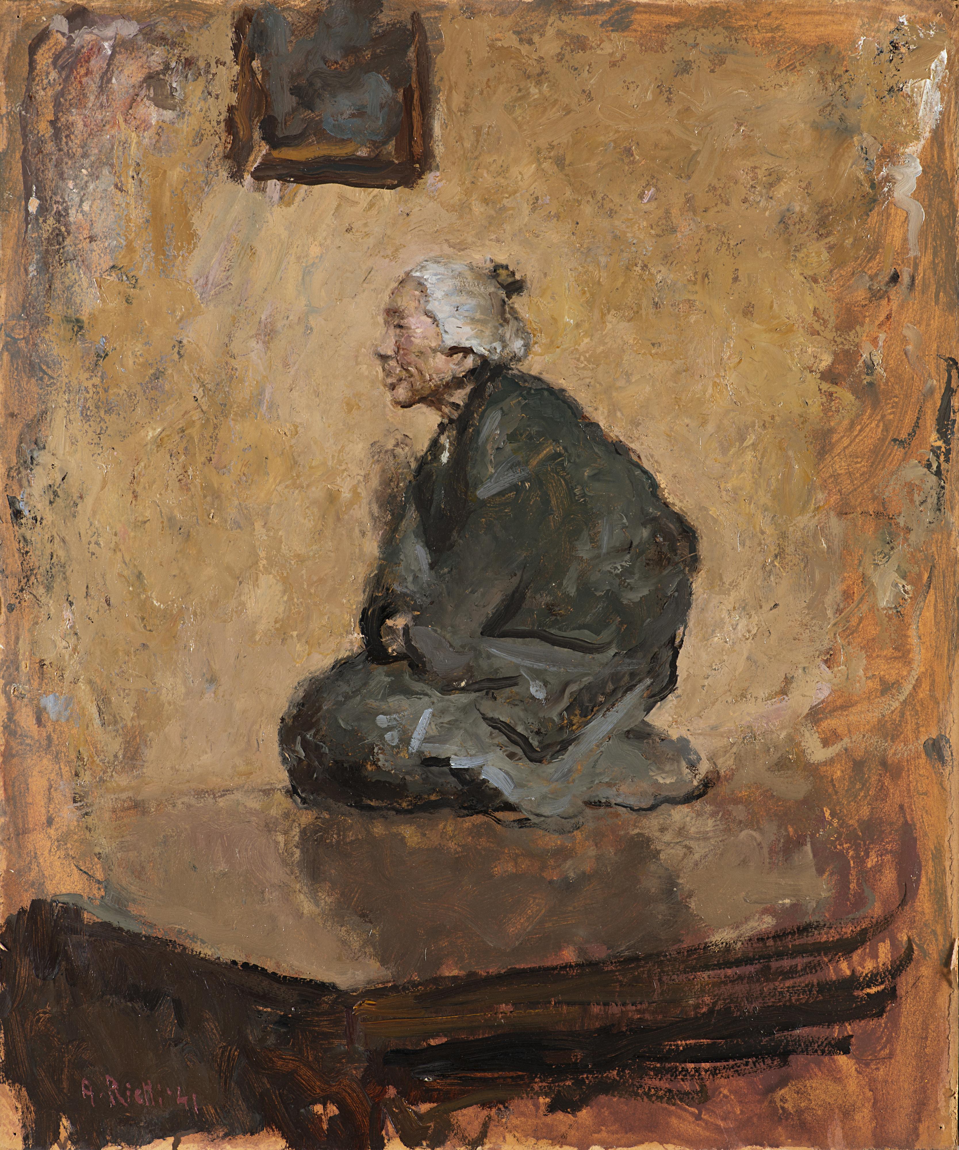 Arturo Rietti - Donna orientale in preghiera