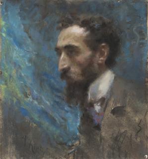 Arturo Rietti - Ritratto del pittore Achille Cattaneo