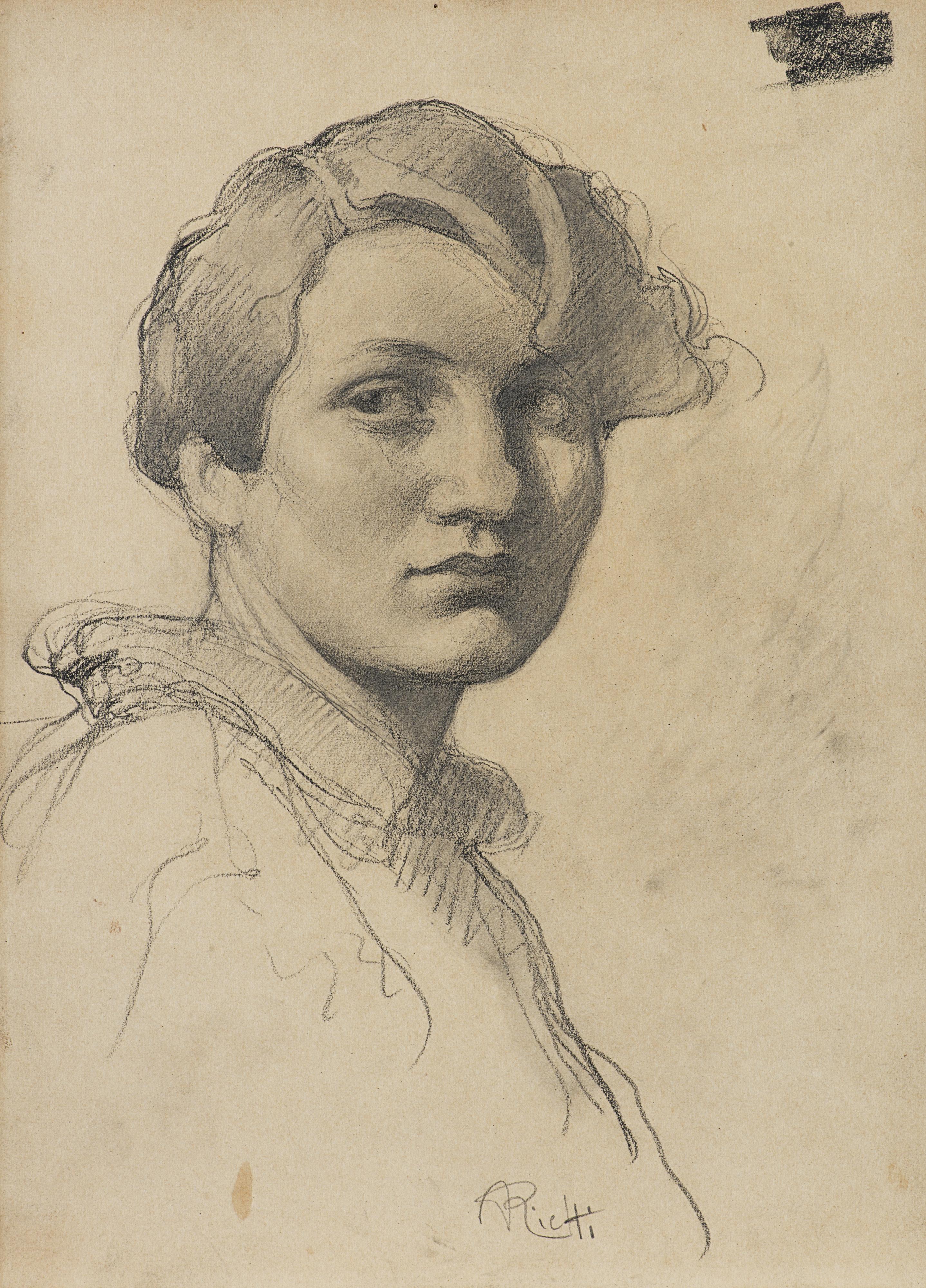 Arturo Rietti - Ritratto di giovane ragazzo