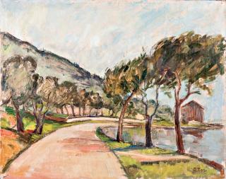 Arturo Tosi - Il lago a Pallanza