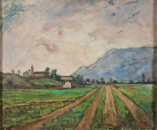Arturo Tosi - Paesaggio lombardo