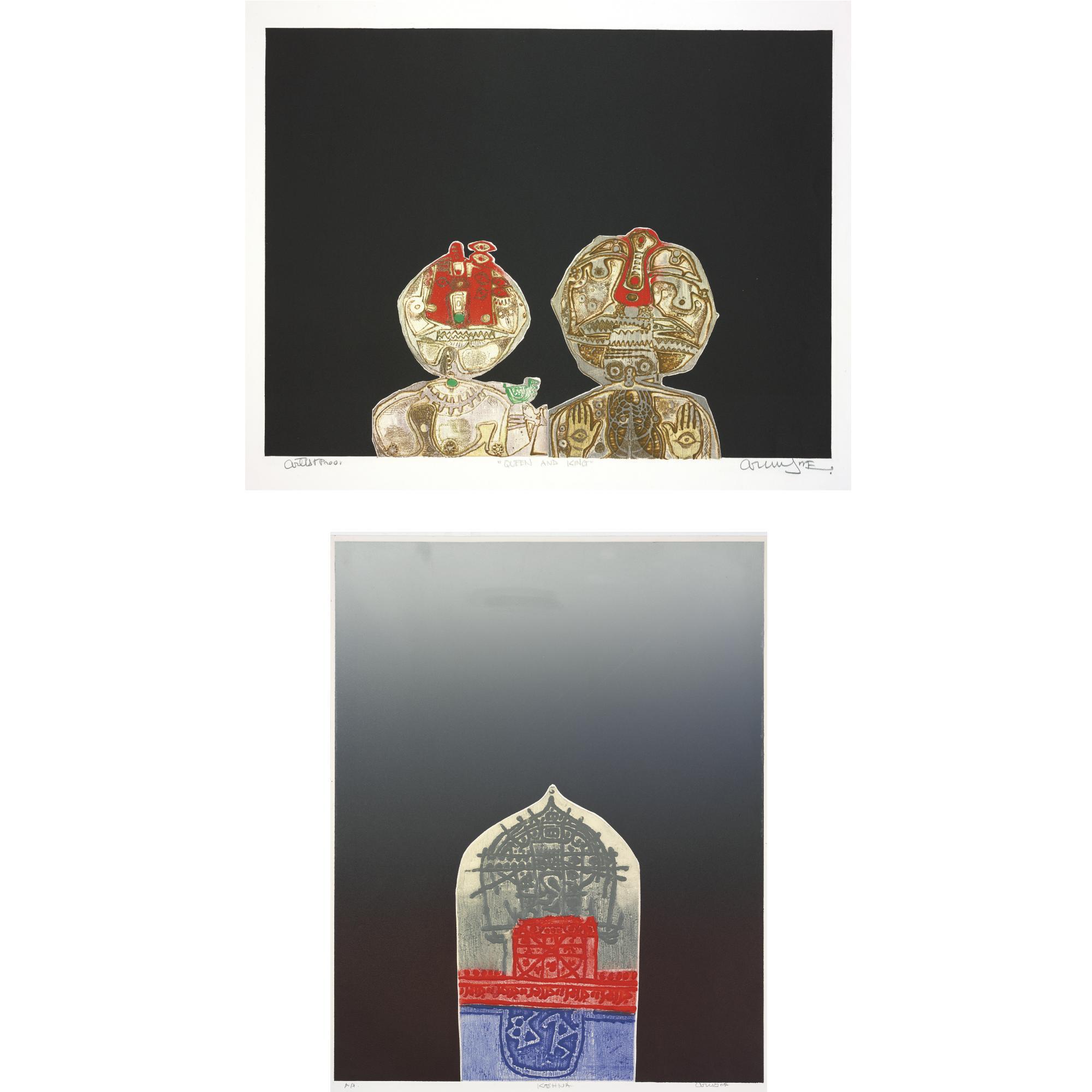 Arun Bose - Pair Of Etchings On Paper