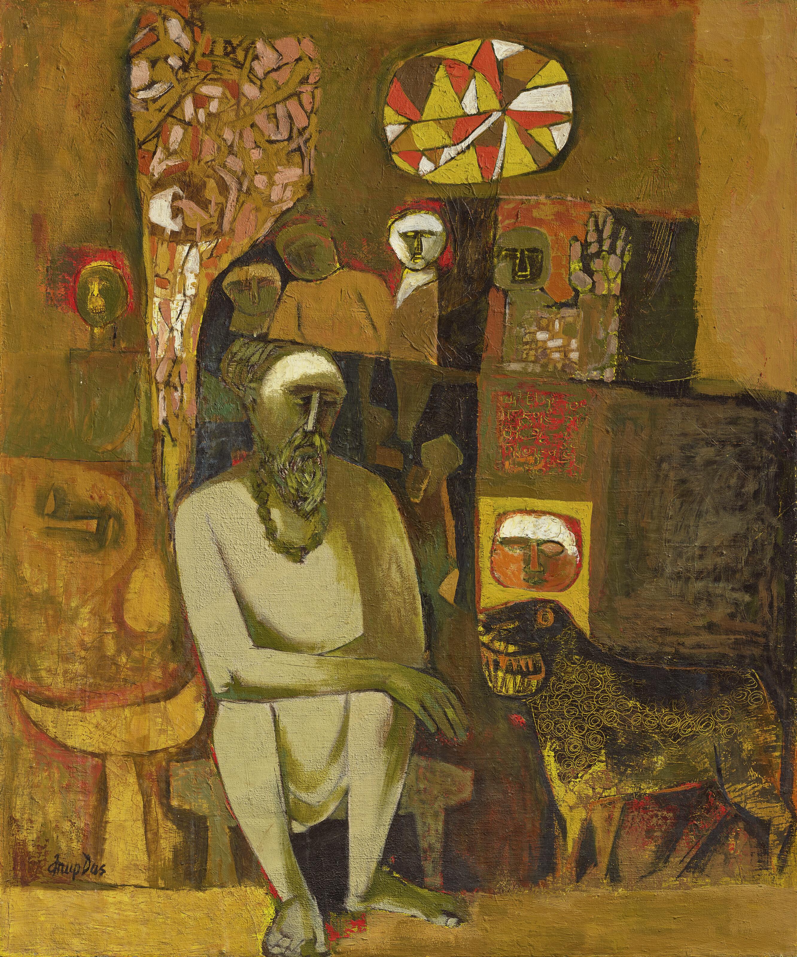 Arup Das - Untitled (Sadhu With Dog)