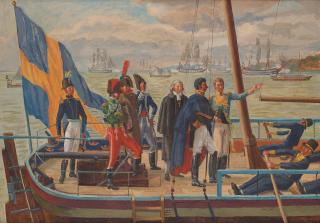 Arvid Fougstedt - Jean Baptiste Bernadotte arrives in Helsingborg in 1810.