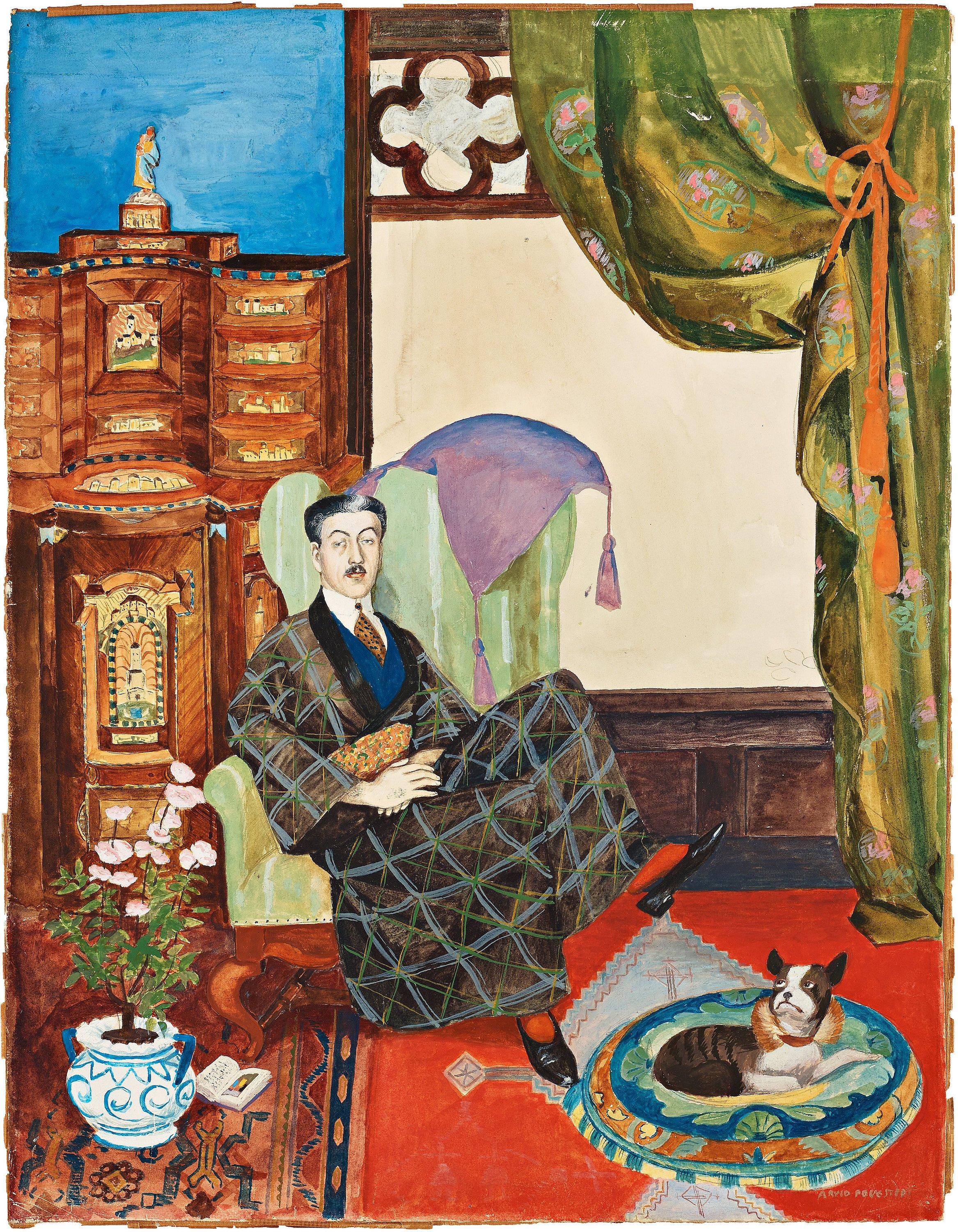 Arvid Fougstedt - Portrait depicting Mauritz Stiller.