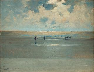 Arvid Johansson - French beach scene from Normandy or Brittany