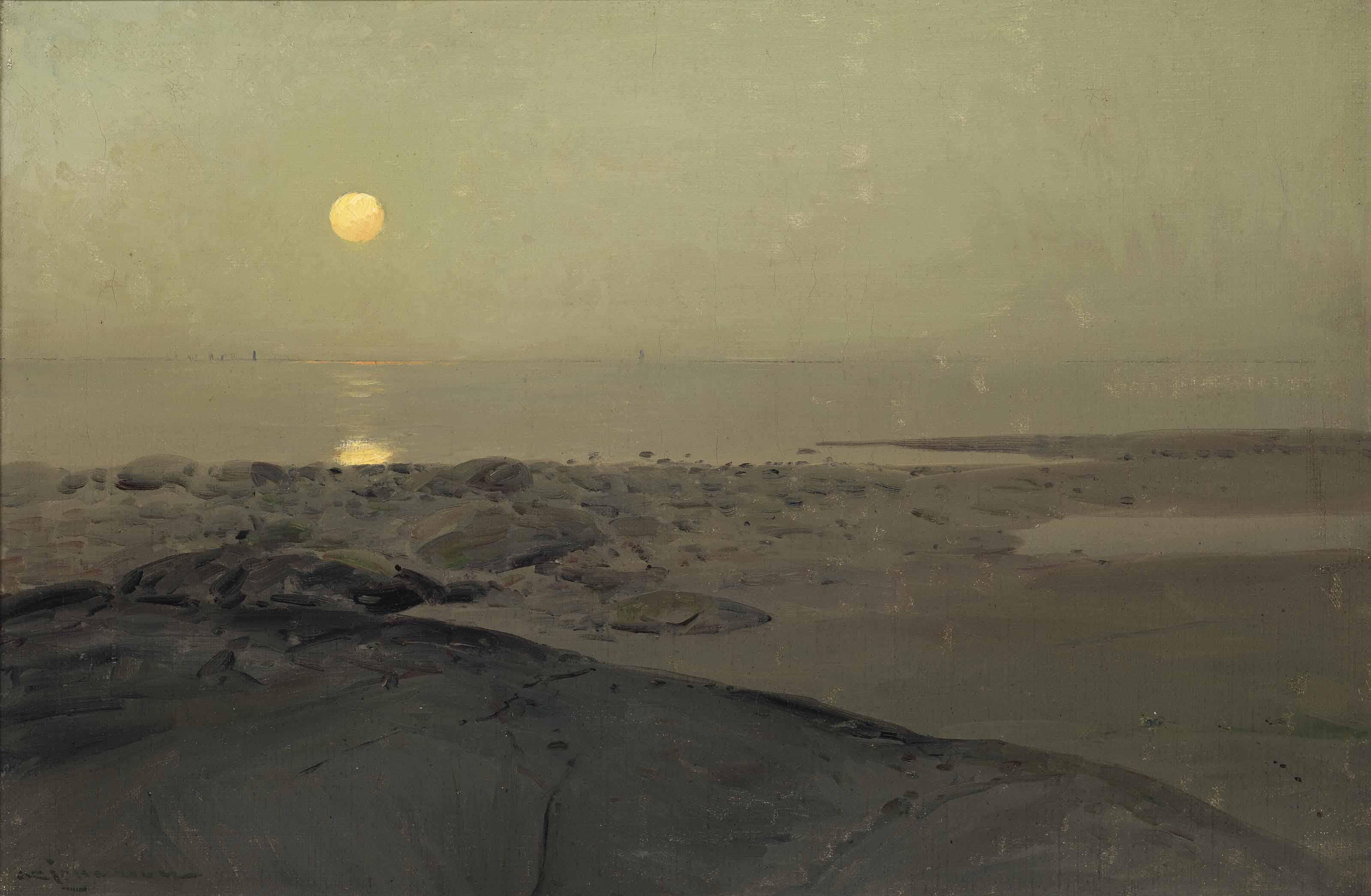 Arvid Johansson - Sunset over calm waters