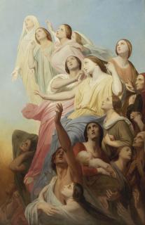 Ary Scheffer - \'Les douleurs de la terre qui se transforment en espérance en s\'élevant vers le ciel\'