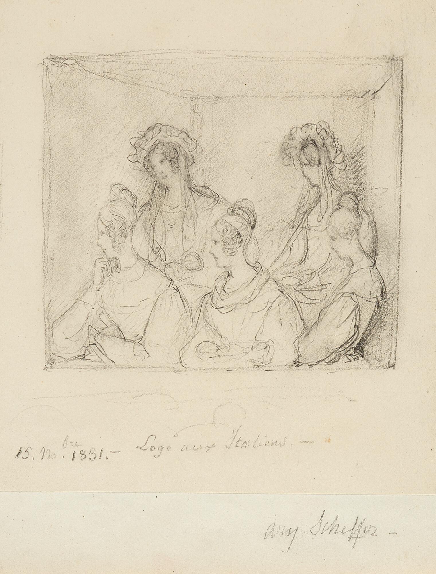 Ary Scheffer - „Loge aux Italiens“.