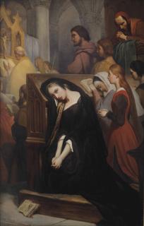 Ary Scheffer - Marguerite in the church