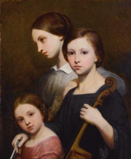 Ary Scheffer - Portrait of René, Cécile and Louise Franchomme