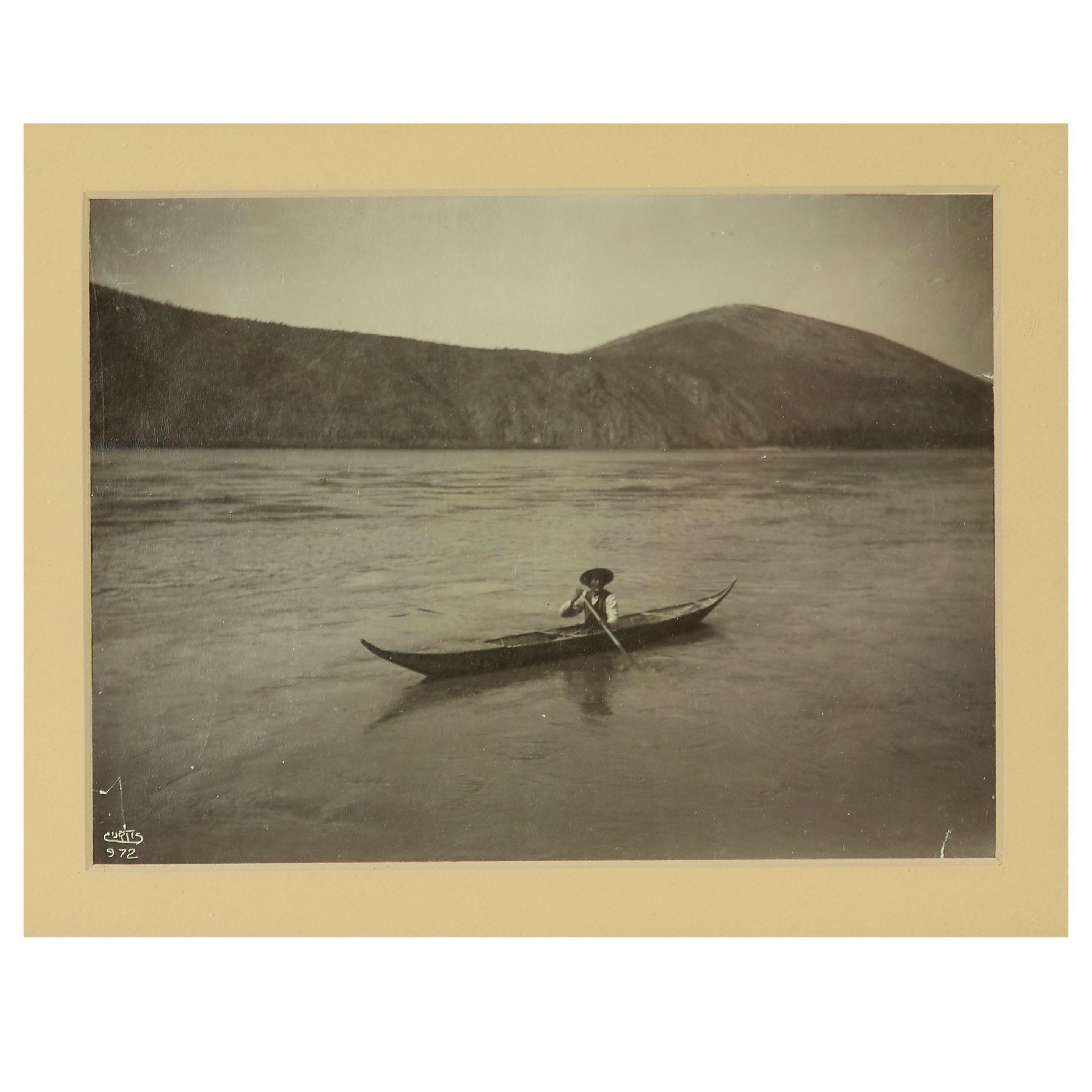 Asahel Curtis - Chief Isaacs In Canoe Below Dawson; And Chief Isaacs In Front Of A Tent; (2)