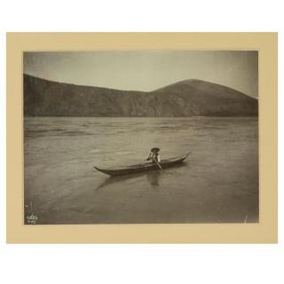 Asahel Curtis - Chief Isaacs In Canoe Below Dawson; And Chief Isaacs In Front Of A Tent; (2)