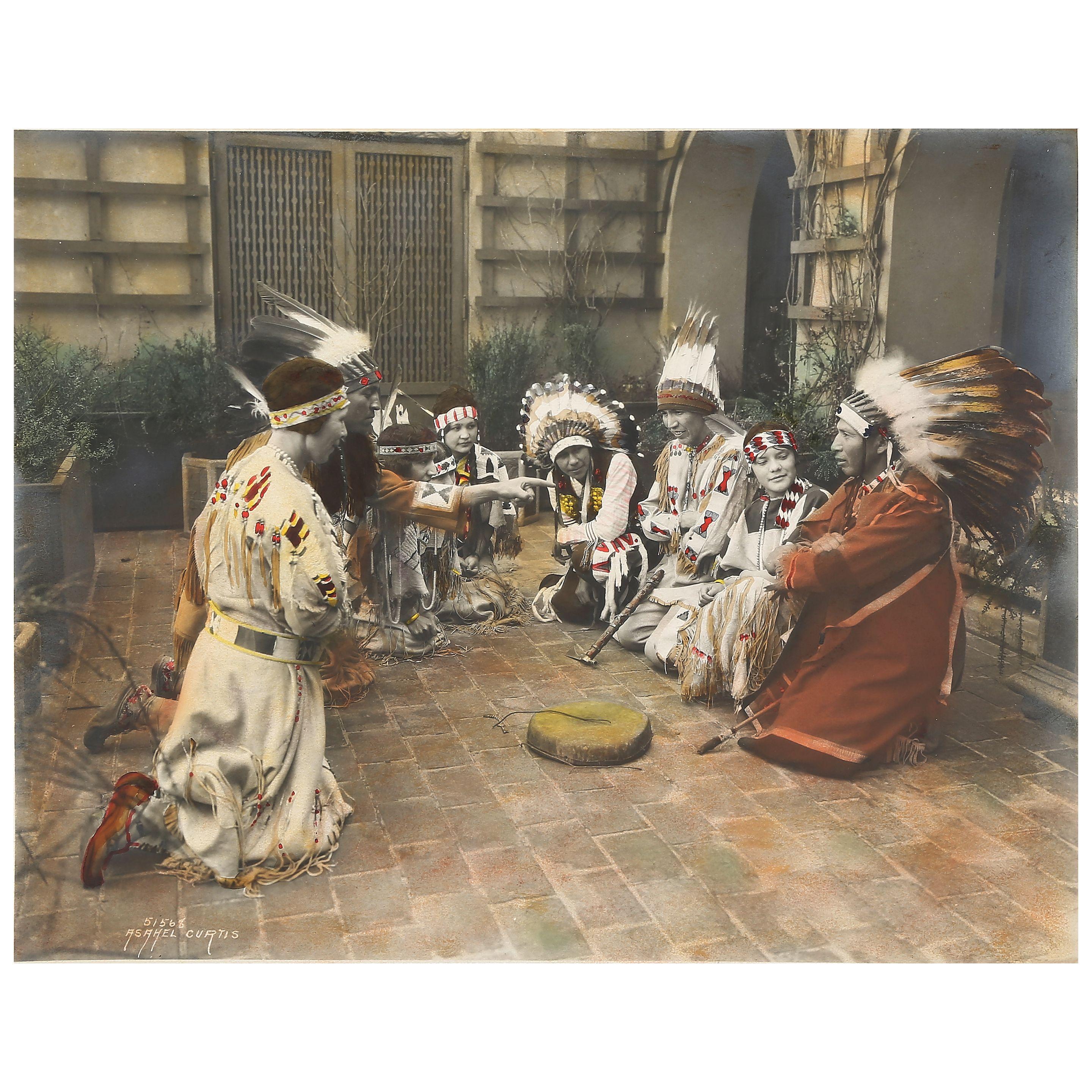 Asahel Curtis - Mirror Lake, Mount Rainier National Park; And Native American Gathering 2