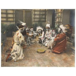 Asahel Curtis - Mirror Lake, Mount Rainier National Park; And Native American Gathering 2
