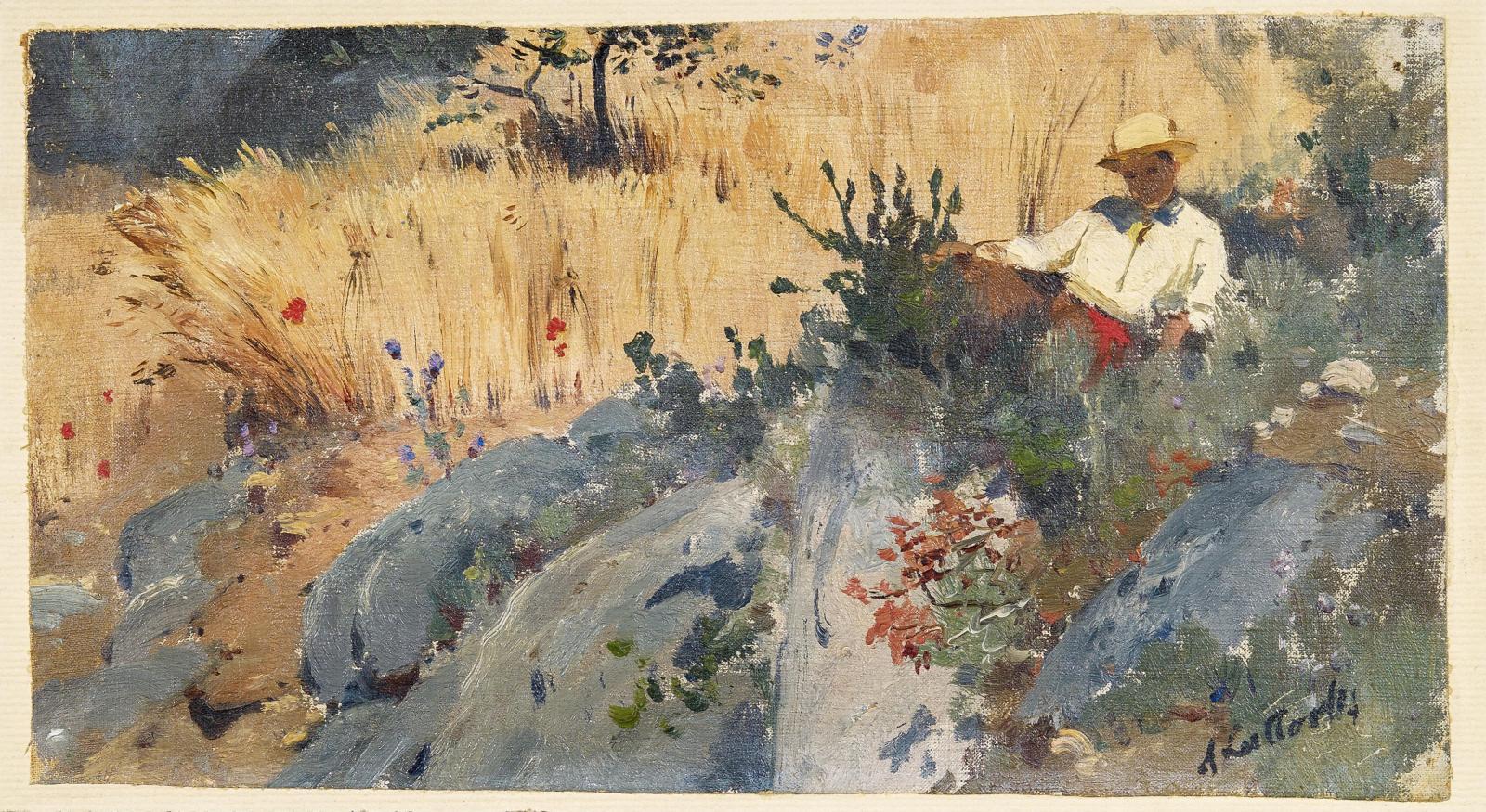 Ascan Lutteroth - Sommerliche Rast am Kornfeld